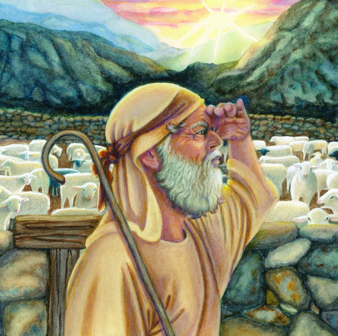 The searching shepherd, sheepfold